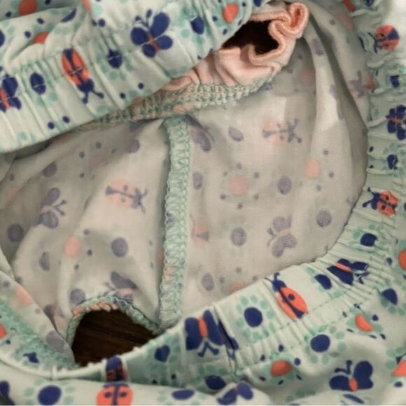 Matilda Jane 3 pairs of Diaper Cover Bloomers Coral Peach Blue Green 6-12 months - Picture 13 of 13